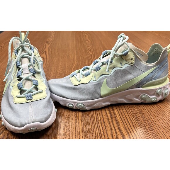 Women’s Nike React Element 55 Frosted Spruce BQ2728-100 Sneakers Size 8 (CON203) - Picture 3 of 11